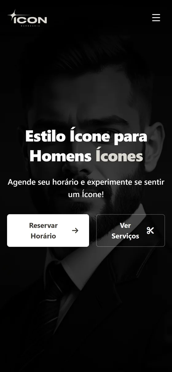 O mesmo site no celular